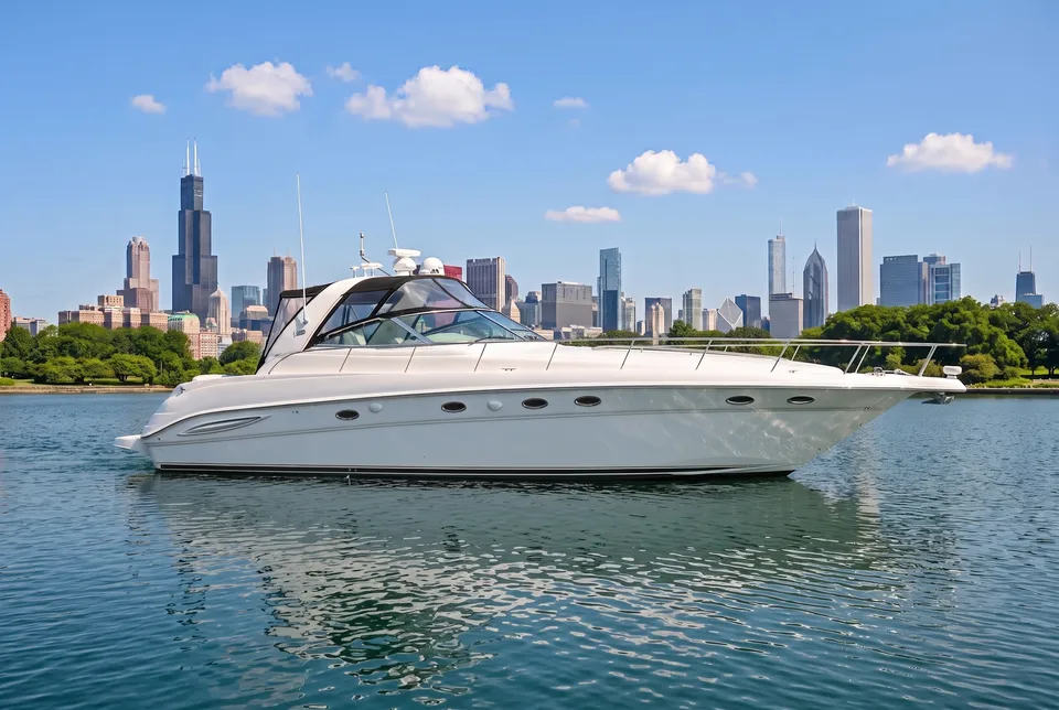 rent a 52ft Sea Ray Sundancer Yacht for a luxury boat rental in chicago